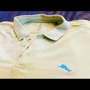 Tommy Bahama polo XXL. Lime and blue sailfish logo